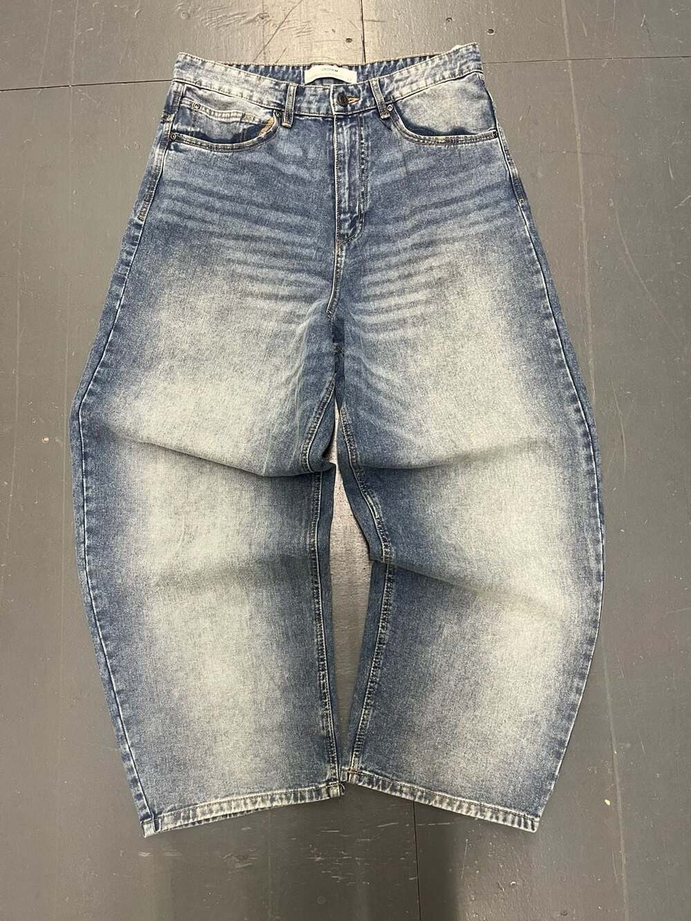 UH Denim Super Baggy Washed Blue Jeans
